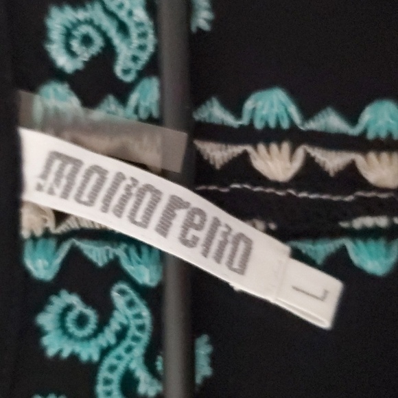 Monoreno Women's Maxi Dress Black Floral Sleeveless Embroidered Boho Size Large - Picture 6 of 8